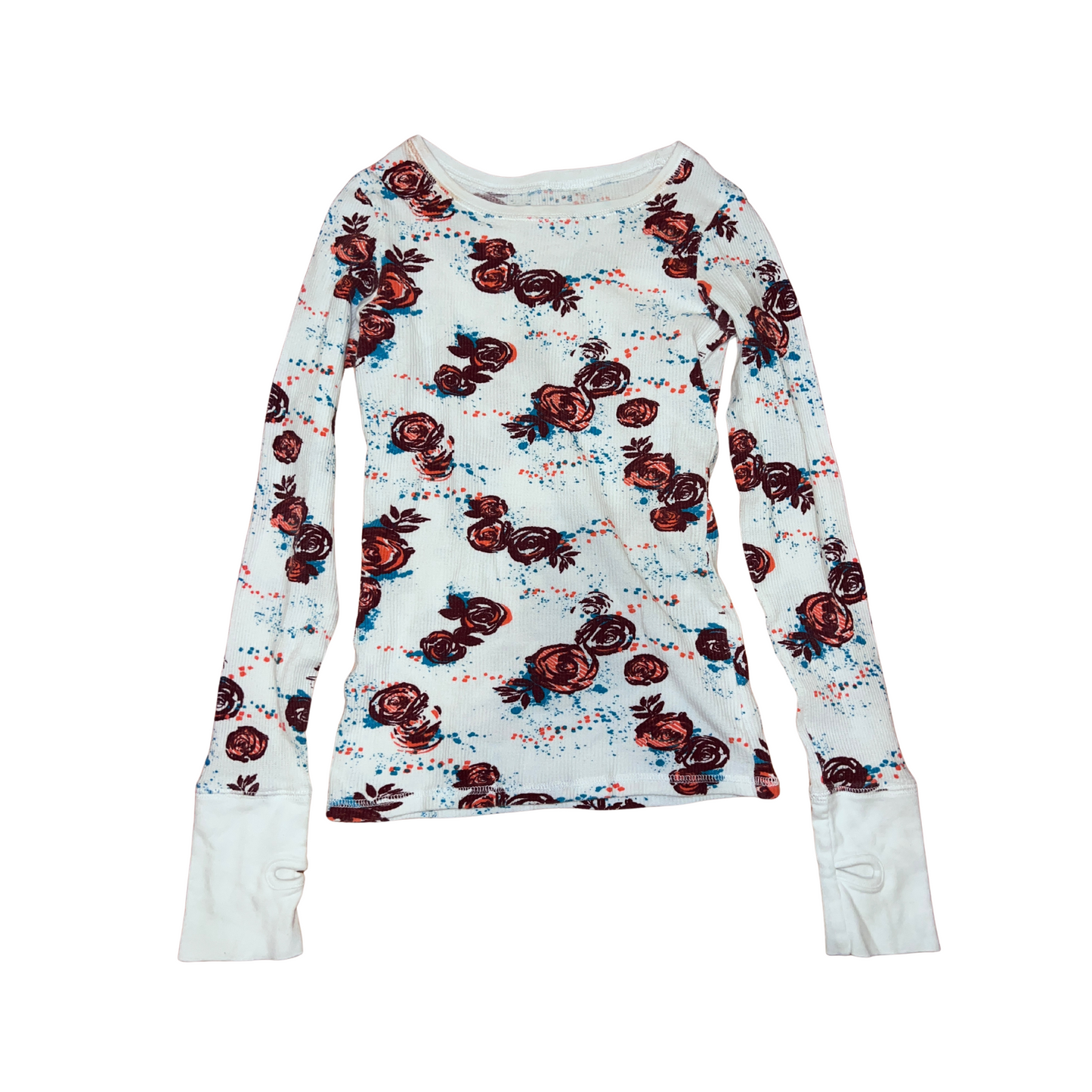 White floral Arizona long sleeve