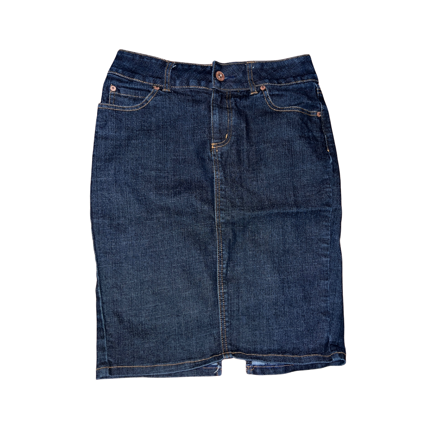 Navy Denim pencil skirt