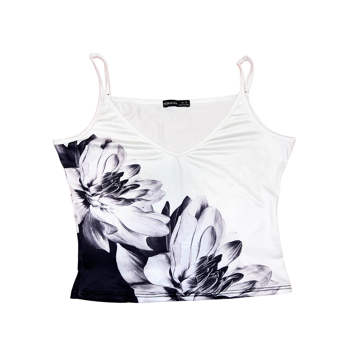Reworked spaghetti strap floral top
