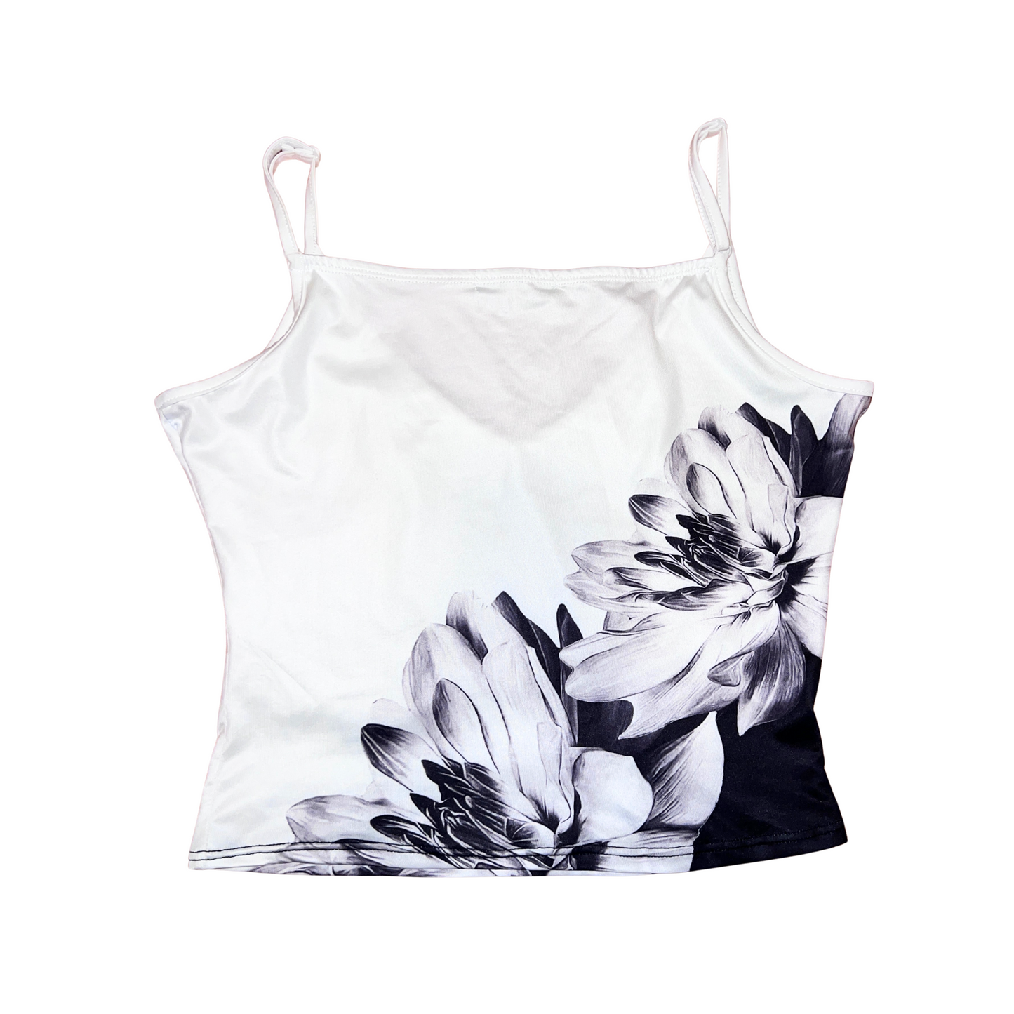 Reworked spaghetti strap floral top